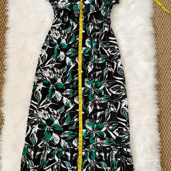 Green Plant Maxi Sleeveless Dress Womens Medium - Picture 7 of 9